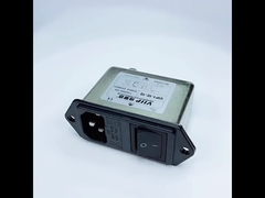 60~90dB आईईसी ईएमआई फ़िल्टर एसी 250 वी 10 ए कम पास धातु 150K-30MHZ