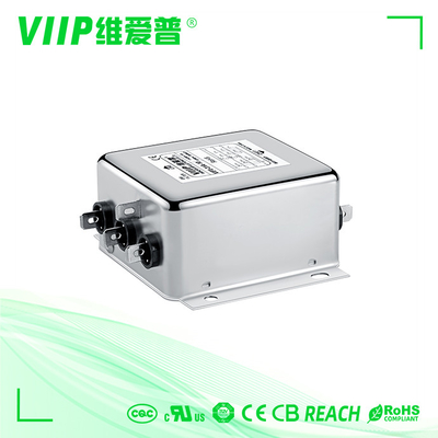 वस्त्र उपकरण 440VAC 10A तीन चरण RFI फ़िल्टर CE ROHS UL 94V-0