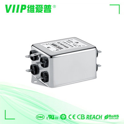 1A-200A 250 / 440VAC स्क्रू कनेक्शन 3 फेज़ पावर लाइन नॉइज़ फ़िल्टर लो पास EMC