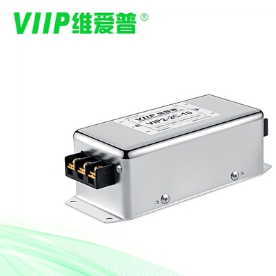 मेटल 3 फेज़ ईएमआई फ़िल्टर इंसर्शन लॉस 60~90dB लाइन टू ग्राउंड 2250VDC या 2000VAC